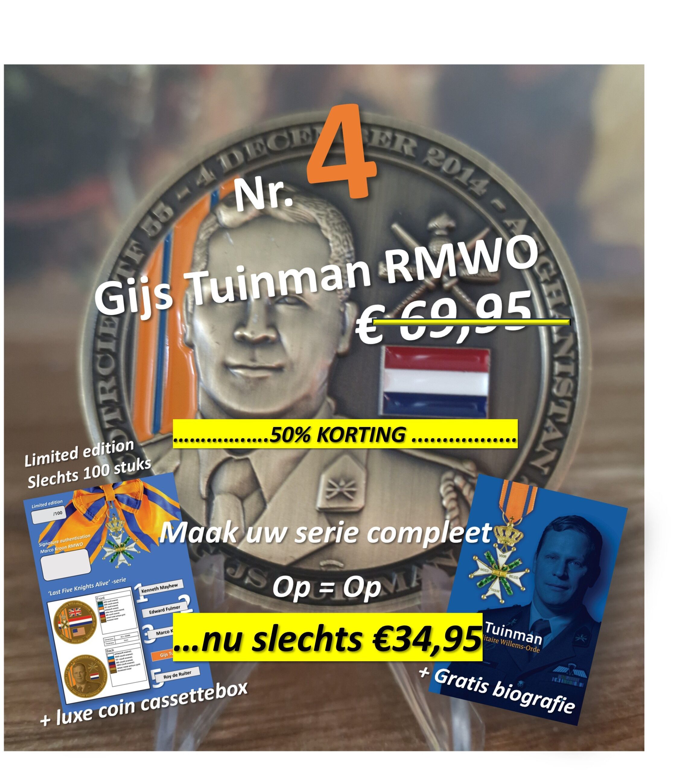 Coin- serie ' Five Knights' nr 4 Gijs Tuinman RMWO